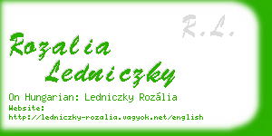 rozalia ledniczky business card