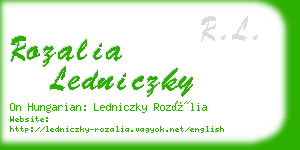 rozalia ledniczky business card